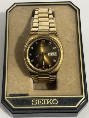 Seiko DX 17J 6106-7619 Men's Automatic Gold Tone Watch | eBay