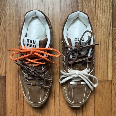 New Balance x Miu Miu 530 SL Suede Sneakers Cinnamon Size 42 EU