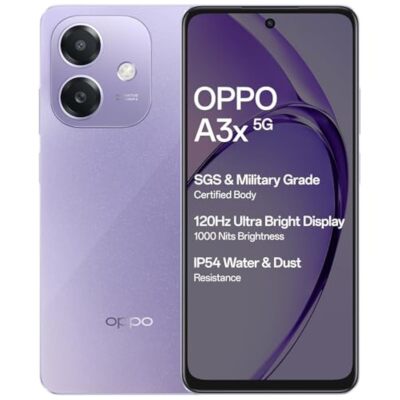 OPPO A3X 5G (Starry Purple, 4GB RAM, 64GB Storage)|6.67” HD+ 120Hz
