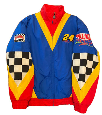 Vintage Jeff Gordon Nascar Racing Team Nutmeg Full Zip Jacket Size