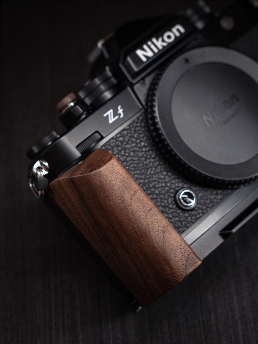 Wooden L Hand Grip Holder For Nikon Zf Camera Aluminum Alloy Base