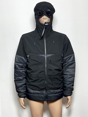 C.P. Company Shell-R Mixed Goggle Puffer Jacket 50 L 15CMOW014A
