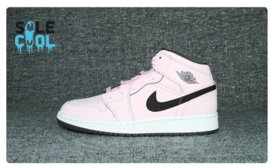 AIR JORDAN 1 AJ1 MID GS Pink Foam Black Rose Cotton Candy 555112