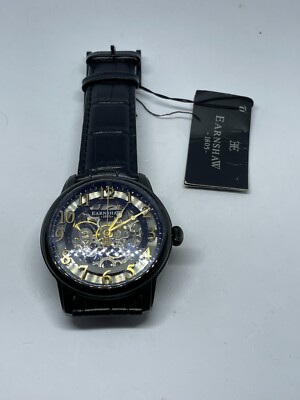 EARNSHAW 1805 BRAND NEW WITH TAGS BNWT 8062 WRISTWATCH WATCH BLACK