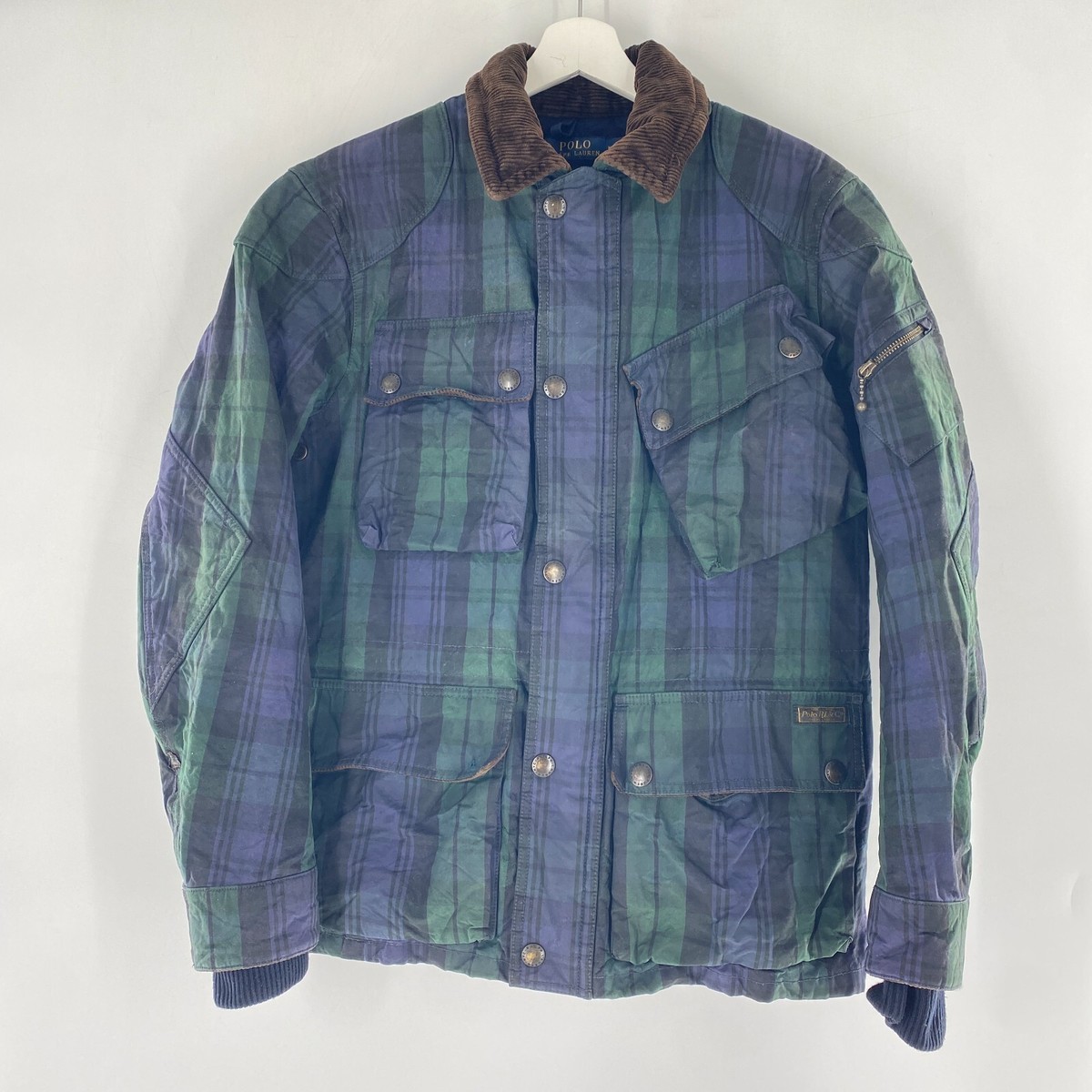 Polo Ralph Lauren Premium Oil Cloth Field Jacket Waxed Skin Tartan