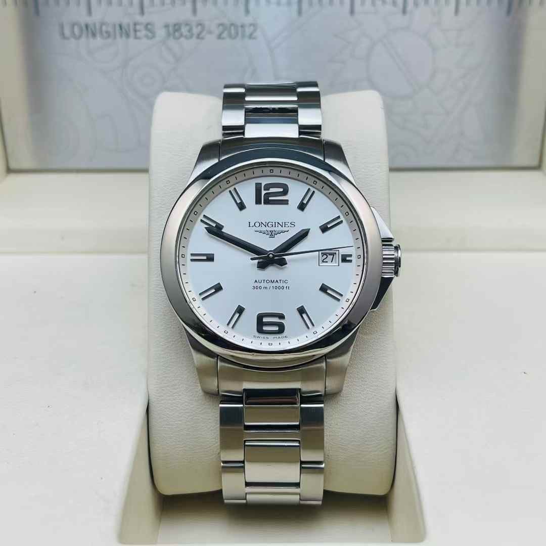 Longines Conquest L3.676.4.76.6 Men's Watch Automatic 39mm White