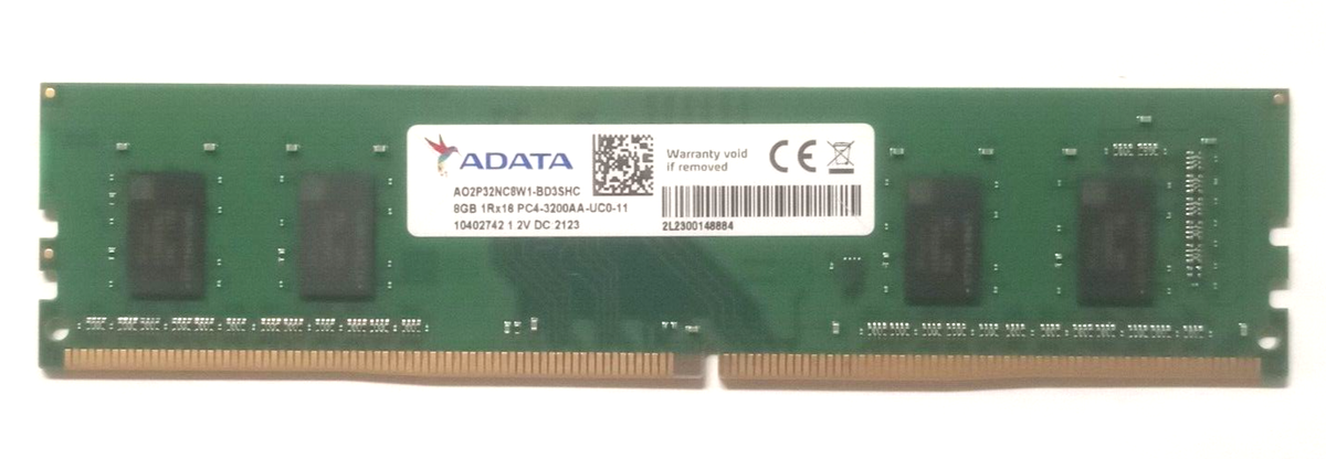 ADATA 8GB DDR4 3200 MHz PC4-25600 1Rx16 Desktop Memory RAM