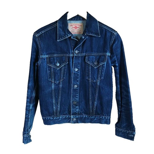 THE FLAT HEAD 00s Dobby Lunch Coat, Size 38, Made in Japan, Boa