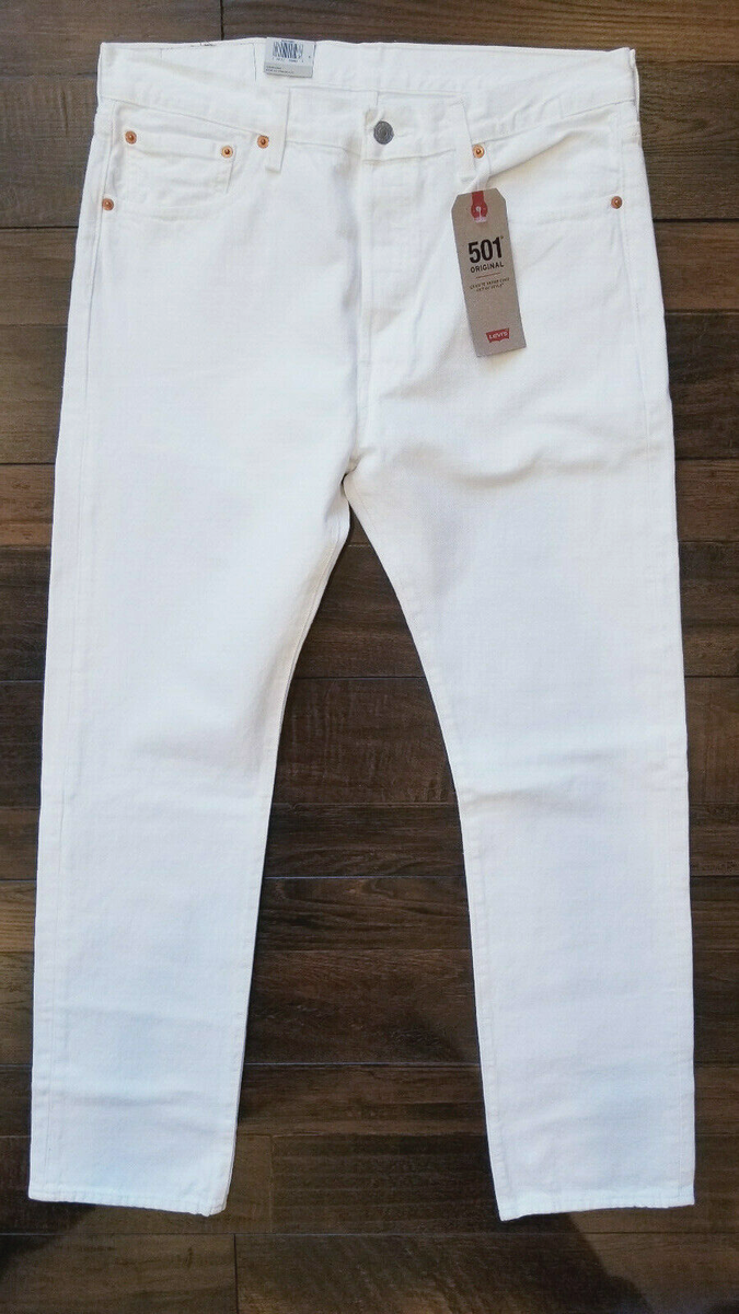 Levi's 501 Original Fit Mens Jeans 33X32 White W33L32 Levis 100
