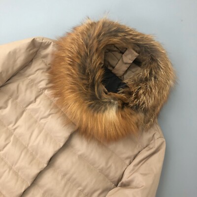 Brunello Cucinelli Ladies FOX FUR Collar Down Puffer Jacket Coat