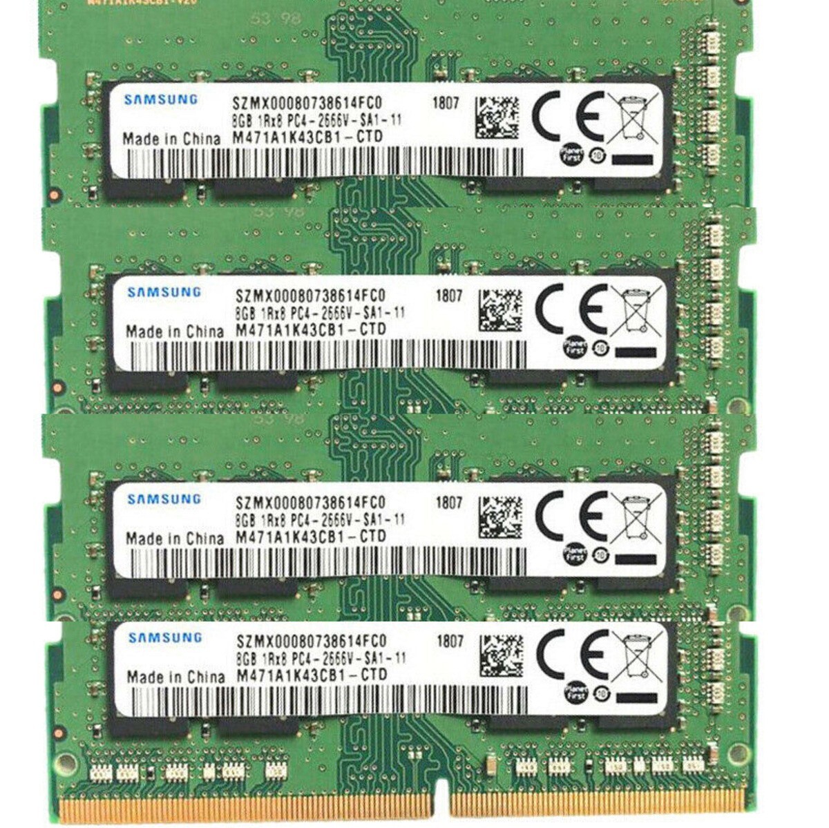 Samsung 32GB (4X 8GB ) DDR4 2666MHz PC4-21300 SODIMM Memory Ram