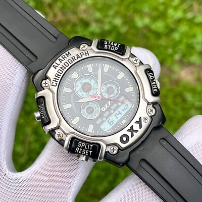 Vintage Citizen OXY Chronograph Ana/Digi Japan Made Men Quartz