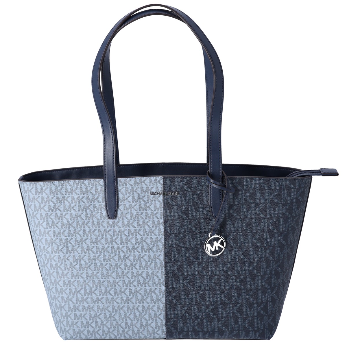 Michael Kors Jet Set Travel Medium Top Zip Tote Navy Multi MK