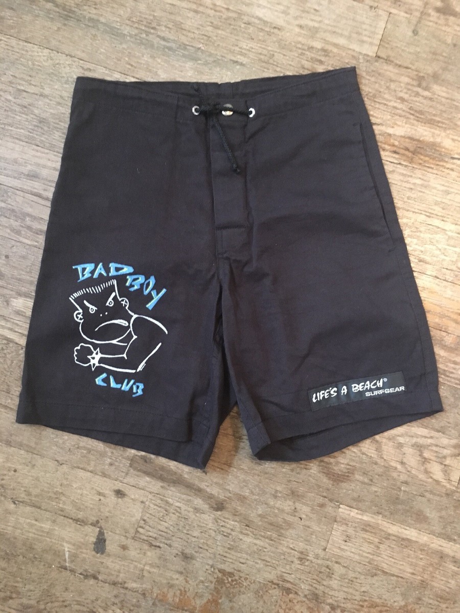 Vtg Retro 80s 90s Lifes A Beach Shorts Bad Boy Club Skate Surf