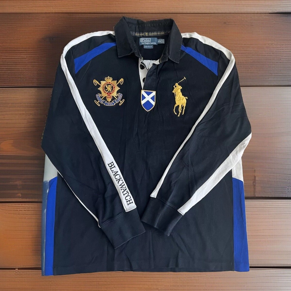 Polo Ralph Lauren Blackwatch Team Polo Shirt Vintage Pima Cotton
