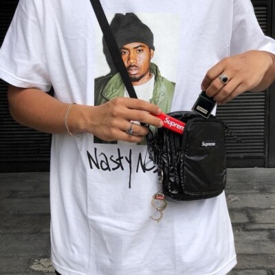 100% Authentic FW17 Supreme Shoulder Bag Black Cordura Box Logo | eBay