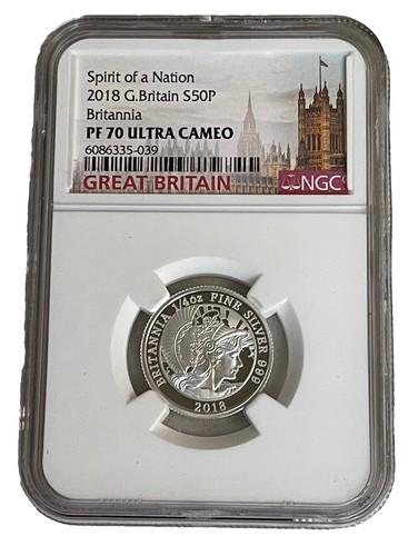 2018 1 Troy Oz British .999 Silver Oriental Border Britannia Coin