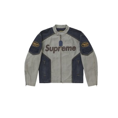 In-Hand Supreme Vanson Leathers Cordura Cotton Jacket Denim Size