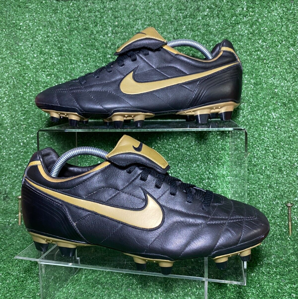 2006 Nike R10 Tiempo Legend II FG Natural Leather Ronaldinho 10 US