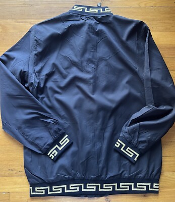 Mens Versace Jacket Black/Gold Size L NEW Check Description | eBay