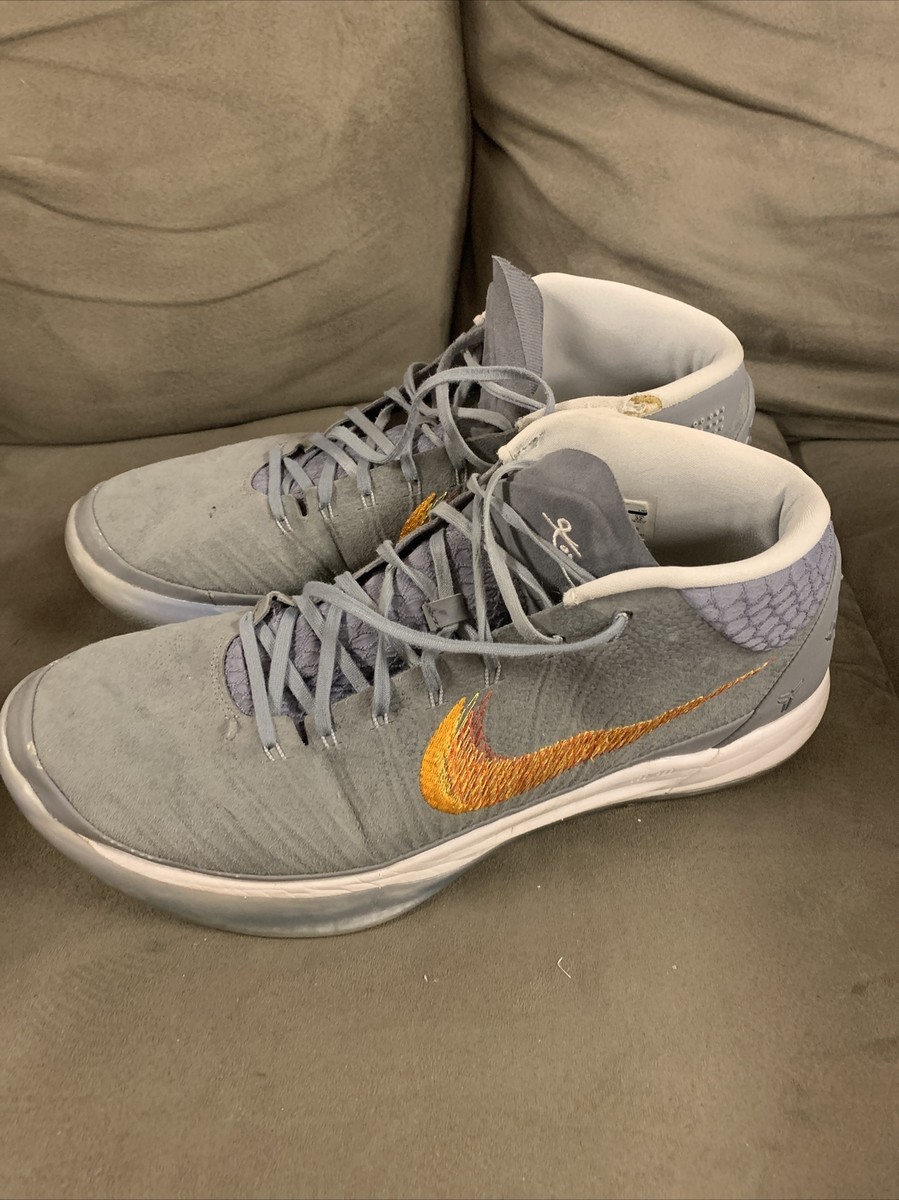 Nike Kobe AD Mid 922482 005 - Grey Snake Chrome Habanero
