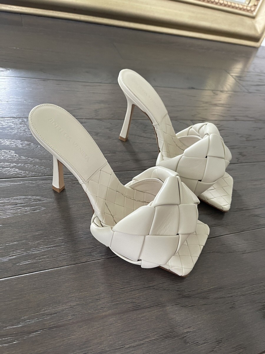 Bottega Veneta Lido Mule Heels, “Wax” Color (Size 37) In Excellent