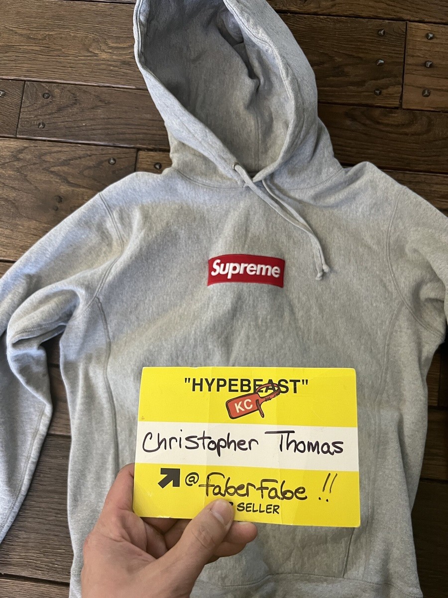 Supreme Bogo Heather Grey Hoodie Box Logo | eBay