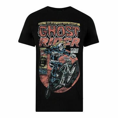 Ghost Rider Mens T-shirt Black S-XXL Official Marvel | eBay