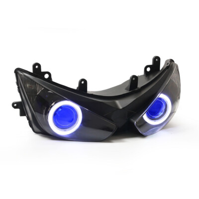 KT LED Angel Halo Eye HID Headlight Assembly for Kawasaki Zx6r Zx