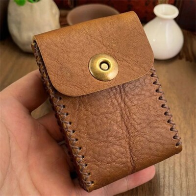 Fine Leather Tobacco Storage Bag Handmade Vintage Cigarette Case