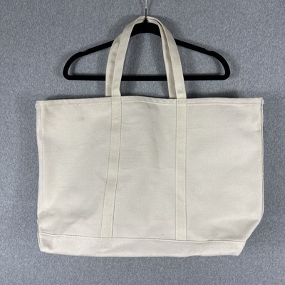 STANLEY & SONS Bag Canvas Extra Large White Ivory USA Made Boat
