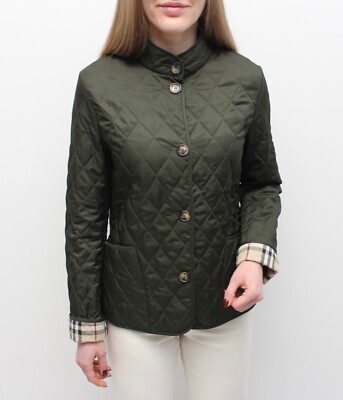 Women's BURBERRY London Quilted Jacket Nova Check Lined Size S