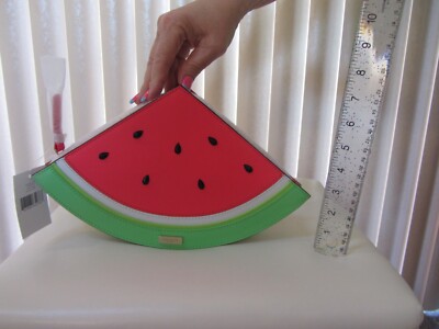 Kate Spade Make a Splash Geranium Watermelon Clutch | eBay