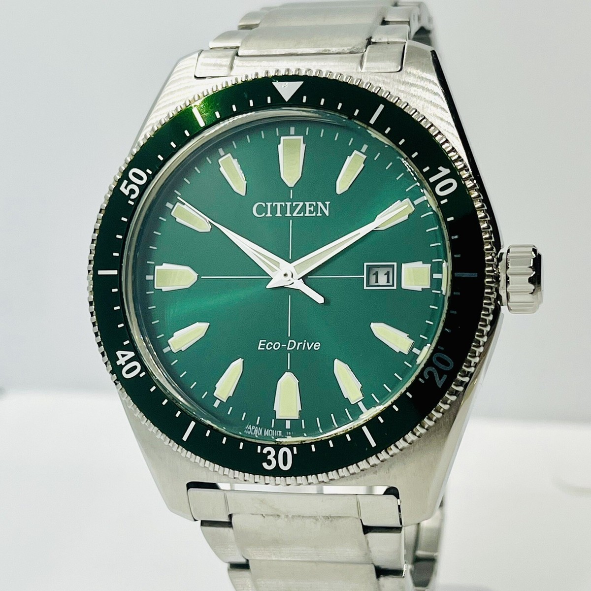 Citizen Men's Eco-Drive Brycen Green Dial Stainless Steel 43mm