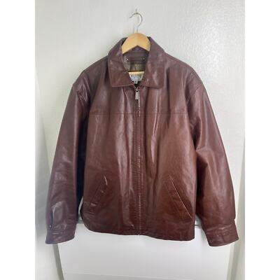 Wilsons Leather M. Julian Full Zip Bomber Leather Jacket Brown