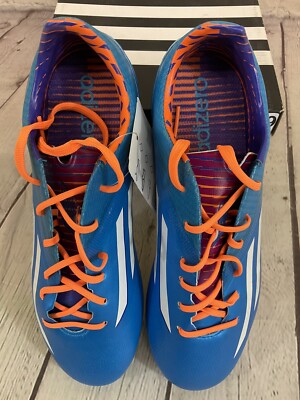 Adidas F50 adizero TRX FG J Soccer Cleats Solar Blue White Orange