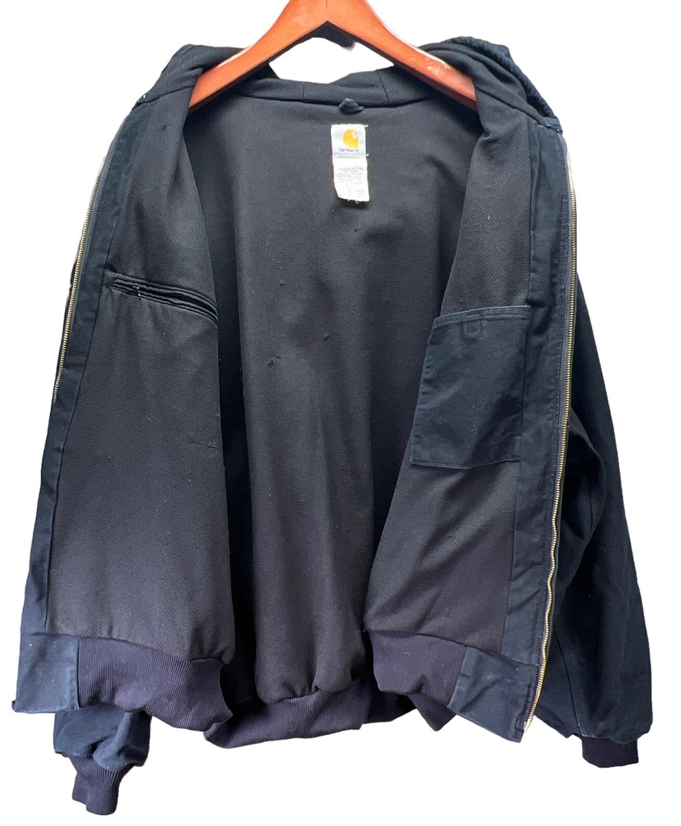 Carhartt Duck Thermal Lined Active Jacket 4XL J131 Black Vintage