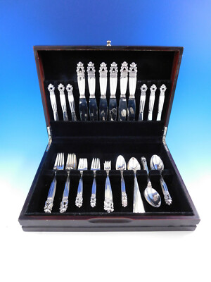 Acorn by Georg Jensen Sterling Silver Flatware Service 6 Dinner