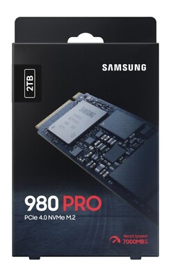 Samsung 980 PRO, 2TB, Internal, M.2 2280 (MZ-V8P2TOB/AM) Solid