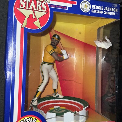 Vintage 90's Reggie Jackson Oakland A's Starting Lineup Action