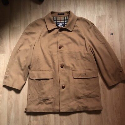 VINTAGE Burberry coat jacket nova check overcoat wool lined mens
