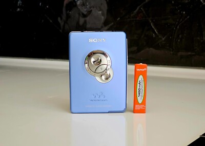 Blue Slim Sony WM-EX621 Walkman Cassette player Fully Working +