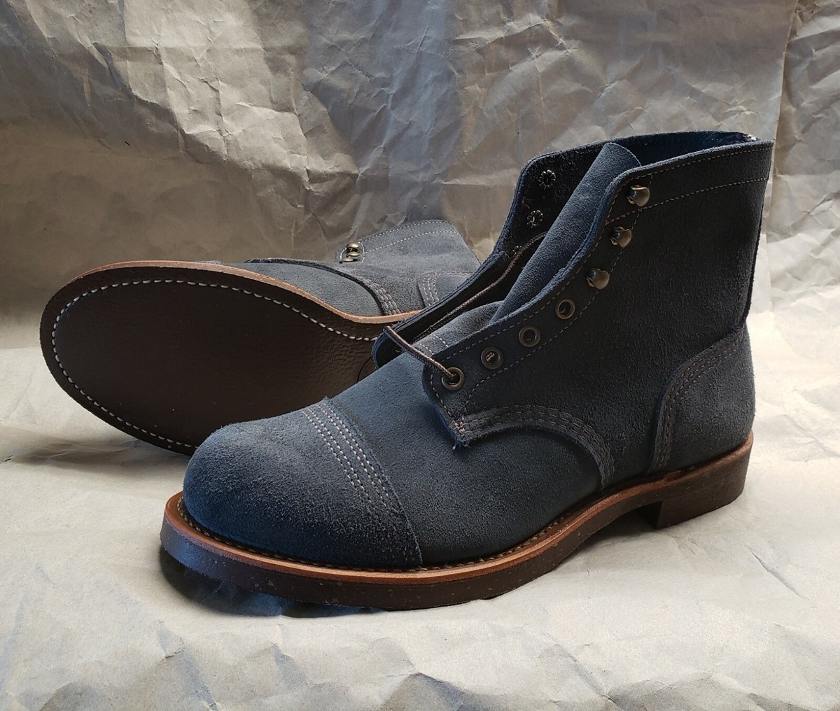 Red Wing 8117 NAVY ABILINE ROUGHOUT Heritage Nitrile Cork Sole