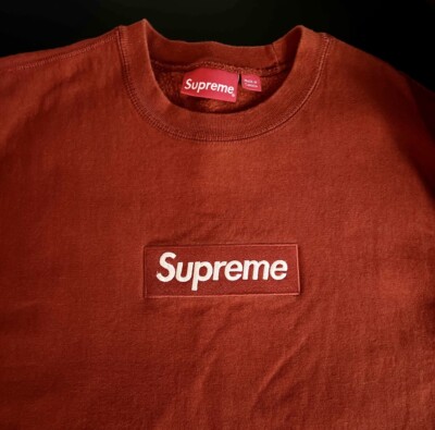 Supreme Box Logo Crewneck (FW18) Rust Size Small Pre-owned | eBay