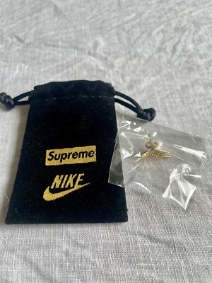 AUTH Supreme/Nike 14K Gold Swoosh Stud Earring (single earring) | eBay