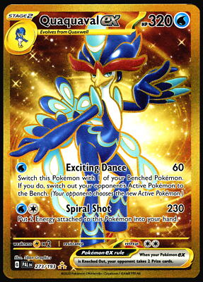 Quaquaval ex SV02: Paldea Evolved #273/193 Gold Pokemon Card T1