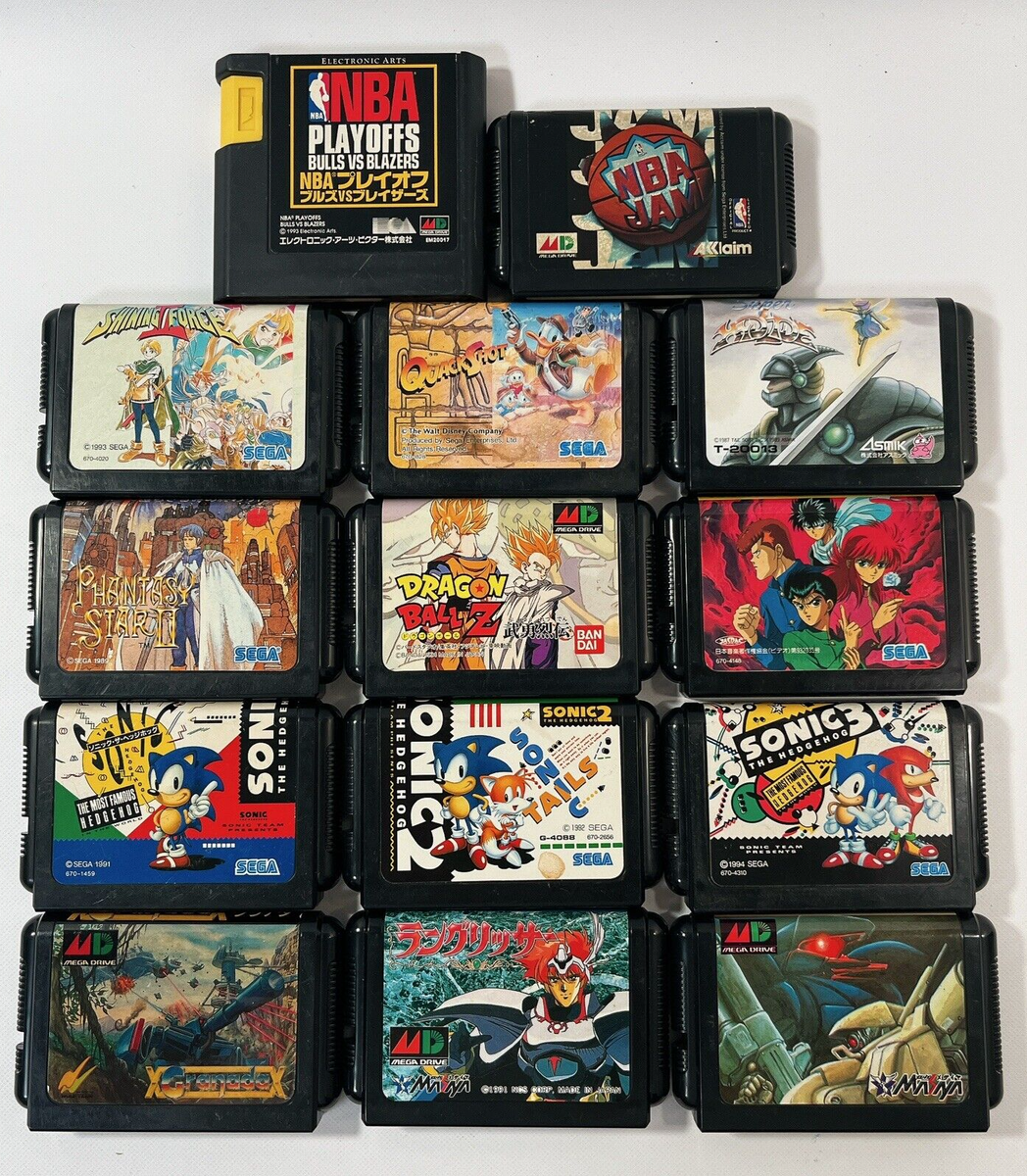 Mega Drive Games Cartridge Lot 14 Bundle Sega Sonic Dragon Ball