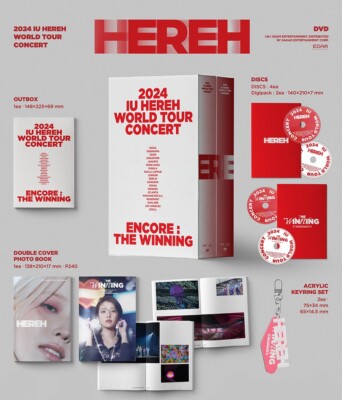 IU 2024 WORLD TOUR CONCERT HEREH DVD+BLU-RAY SET/8CD+2Book+5Ring+