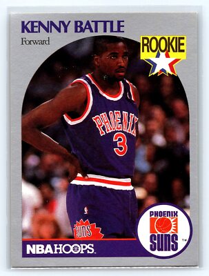 1990 Hoops #233 Kenny Battle Basketball Phoenix Suns Rookie | eBay