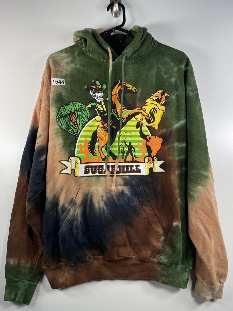 Sugarhill Mens skeleton cowboy Graphic Print Hoodie Multicolor